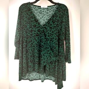 Beacon Apparel Women's Black Green Tp Size 1X